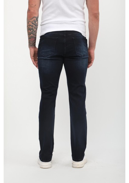 Erkek Koyu Lacivert Jean Pantolon
