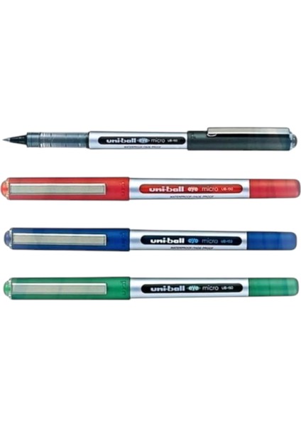 Uniball Eye Micro ( 0.5 ) Mavi-Kırmızı-Siyah- Yeşil Roller Kalem ( Dört Adet ) fiyatları