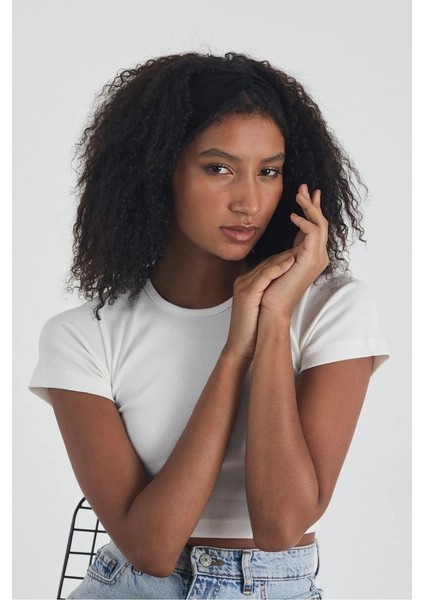 Kadın Pamuklu Penye, Kaymaz, Yumuşak, Esnek, Stilinle Öndesin Saç Bandı Bandana