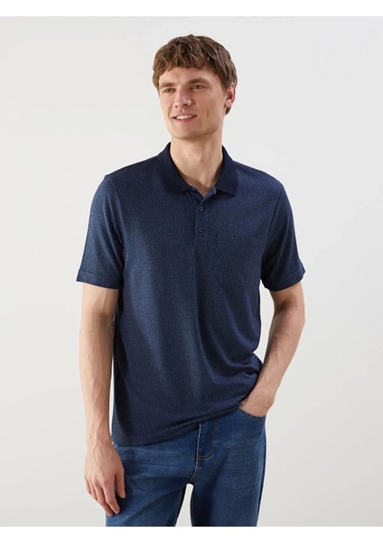 Classic Lacivert Desenli Erkek Polo Yaka Tişört fiyatları