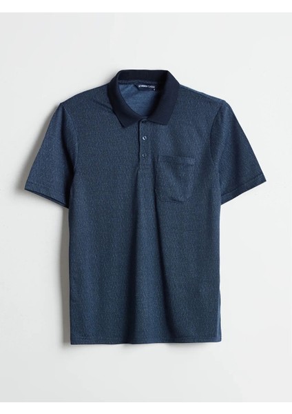 Classic Lacivert Desenli Erkek Polo Yaka Tişört indirimleri