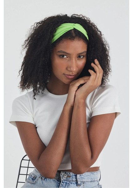 Kadın Pamuklu Penye, Kaymaz, Yumuşak, Esnek, Stilinle Öndesin Saç Bandı Bandana