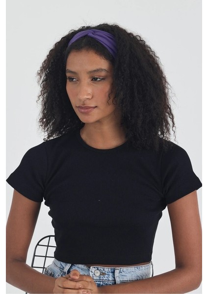 Kadın Pamuklu Penye, Kaymaz, Yumuşak, Esnek, Stilinle Öndesin Saç Bandı Bandana fırsatları