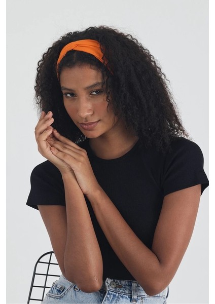 Kadın Pamuklu Penye, Kaymaz, Yumuşak, Esnek, Stilinle Öndesin Saç Bandı Bandana