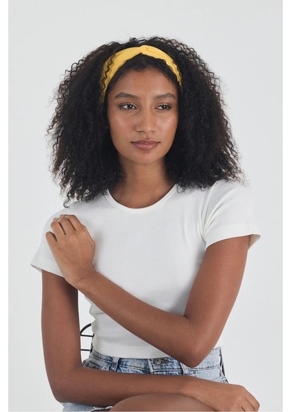 Kadın Pamuklu Penye, Kaymaz, Yumuşak, Esnek, Stilinle Öndesin Saç Bandı Bandana