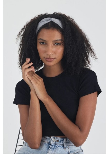 Kadın Pamuklu Penye, Kaymaz, Yumuşak, Esnek, Stilinle Öndesin Saç Bandı Bandana