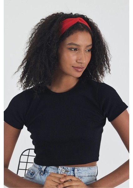 Kadın Pamuklu Penye, Kaymaz, Yumuşak, Esnek, Stilinle Öndesin Saç Bandı Bandana fırsatları