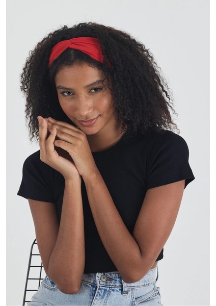 Kadın Pamuklu Penye, Kaymaz, Yumuşak, Esnek, Stilinle Öndesin Saç Bandı Bandana indirimleri