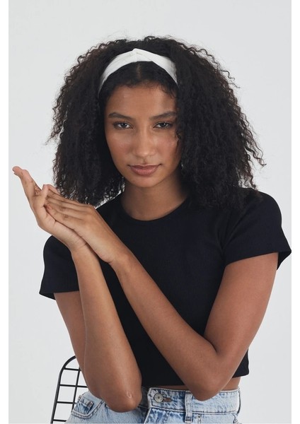 Kadın Pamuklu Penye, Kaymaz, Yumuşak, Esnek, Stilinle Öndesin Saç Bandı Bandana