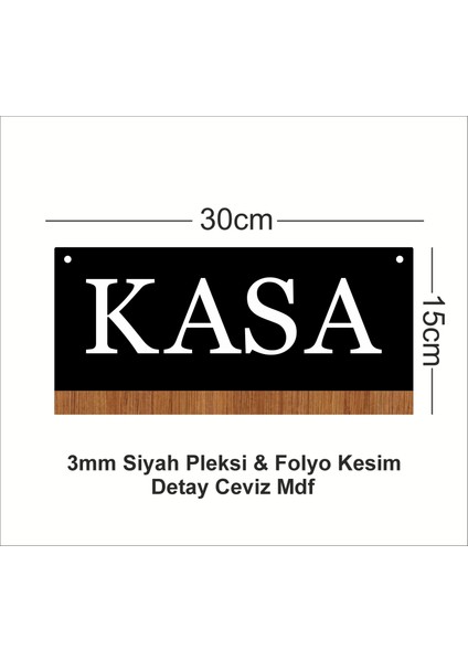 Kasa - Uyarı Levhası Tabela 30X15 cm Tek Yön 3mm Pleksi modelleri