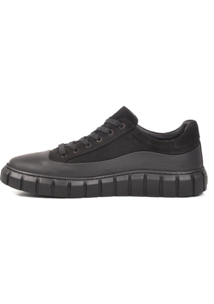 Siyah Nubuk Hakiki Deri Erkek Sneaker 2K0674-7662 M