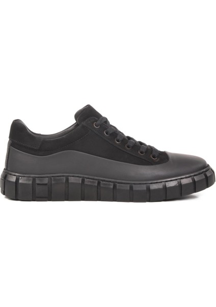 Siyah Nubuk Hakiki Deri Erkek Sneaker 2K0674-7662 M