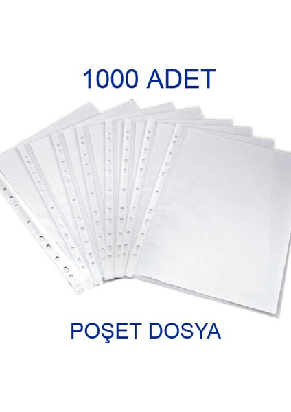 1.000 Adet A4 Şeffaf Dosya Föy Poşet Dosya