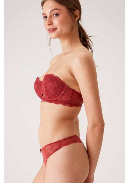 Kadın Maximizer Straplez Dantelli Sütyen Takımı modelleri