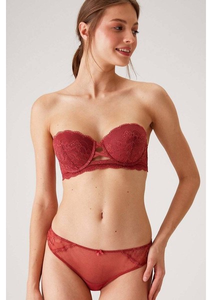 Kadın Maximizer Straplez Dantelli Sütyen Takımı fırsatları