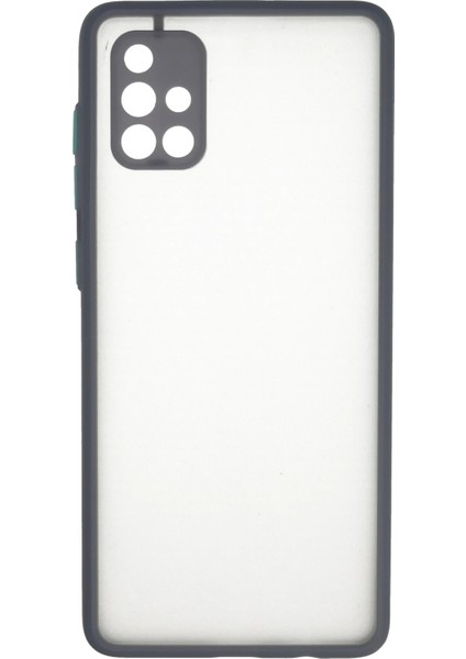 Samsung Galaxy A71 Kılıf Montreal Silikon Kapak - Gri Dpmah