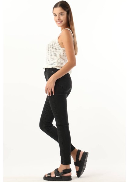 Kadın Antrasit Skinny Jean Pantolon modelleri