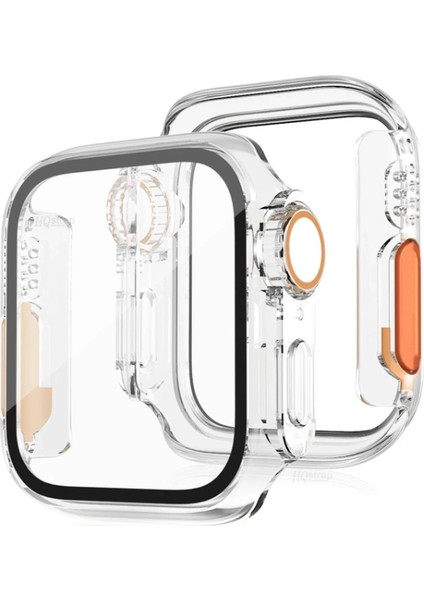 Apple Watch 41MM Watch 49MM Kasa Dönüştürücü ve Ekran Koruyucu - Şeffaf Dpmah