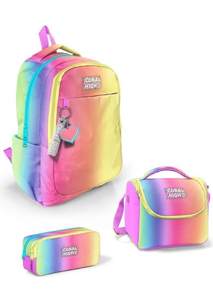 Kids Renk Geçişli Desenli 3’lü Okul Çanta Seti SET23668