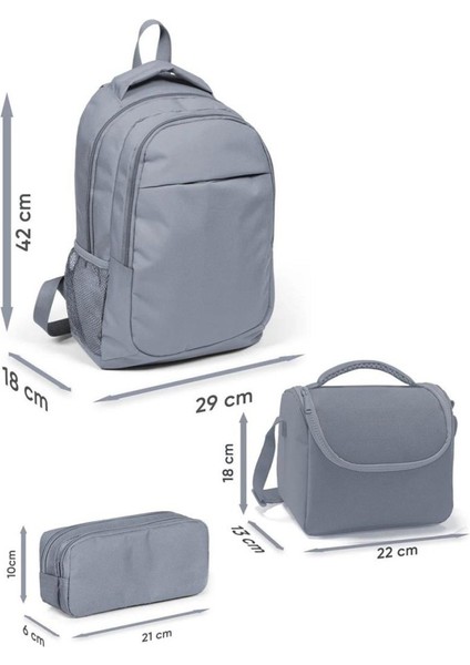 Kids Renk Geçişli Desenli 3’lü Okul Çanta Seti SET23668