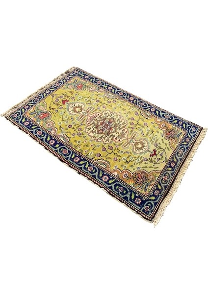 El Dokuma Bünyan Halısı Vintage 60X95 Yeşil Eskitme Küçük Halı fiyatları