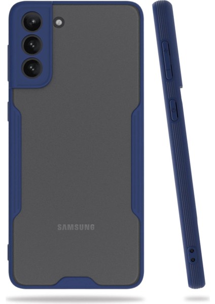 Samsung Galaxy S21 Plus Kılıf Platin Silikon - Lacivert Dpmah