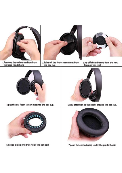 Bose Quietcomfort 2 QC25 Ae2 Qc2 QC15 AE2I AE2W QC35 QC35 Ii Soundtrue Soundlink Uyumlu Kulaklık Süngeri Pedi Yastığı Yastık Ped Minder