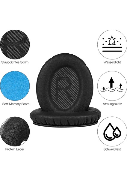 Bose Quietcomfort 2 QC25 Ae2 Qc2 QC15 AE2I AE2W QC35 QC35 Ii Soundtrue Soundlink Uyumlu Kulaklık Süngeri Pedi Yastığı Yastık Ped Minder