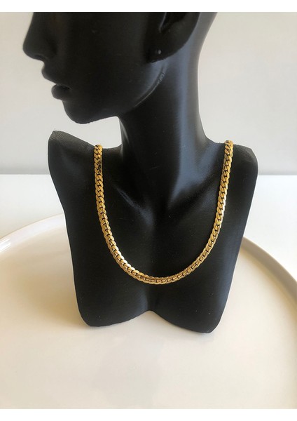 Paslanmaz Çelik Gold Kalın Italyan Zinciri Kadın Kolye modelleri