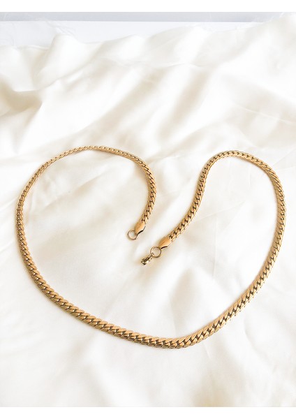 Paslanmaz Çelik Gold Kalın Italyan Zinciri Kadın Kolye indirimleri