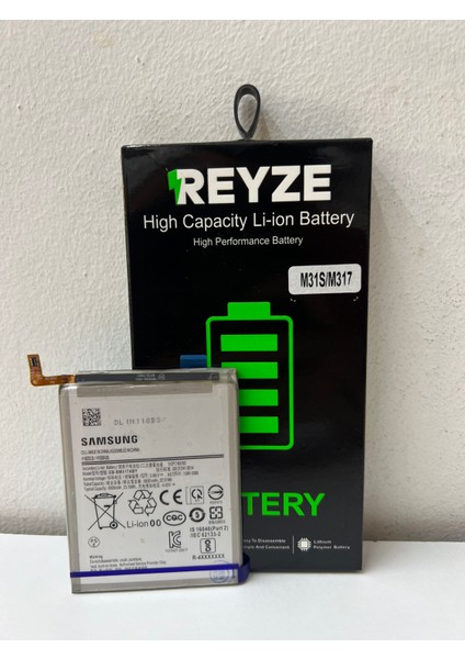 Reyze Samsung Galaxy M31S M317 Batarya 5000 mah güçlendirilmiş