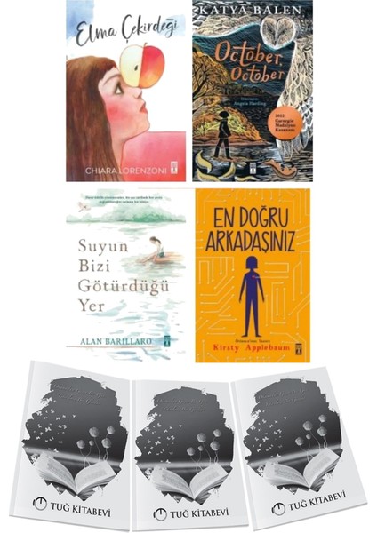 Elma Çekirdeği-October, October-Suyun Bizi Götürdüğü Yer-En Doğru Arkadaşınız 4lü Set + Hediyeli