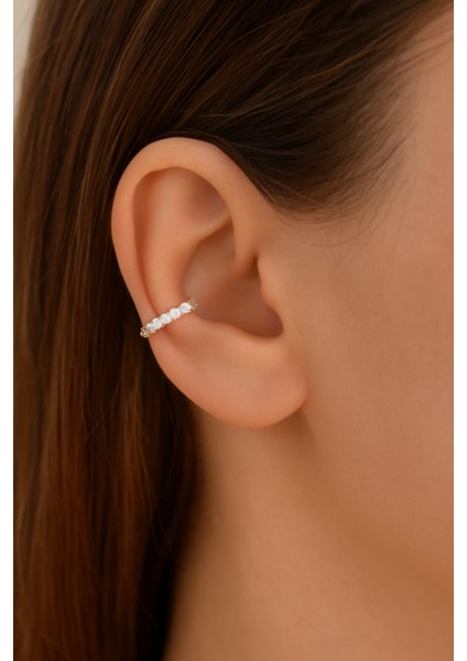 Sıkıştırmalı Kıkırdak Küpesi Taşlı Model Earcuff