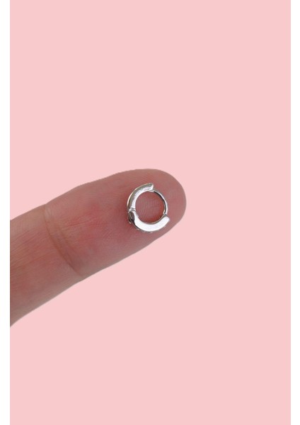 5 mm Taşlı Mini Halka Piercing Forward Helix Daith Helix Tragus Gümüş Renkli fiyatları