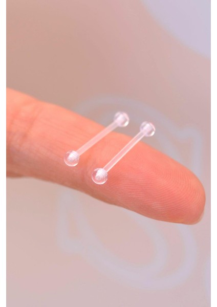 Antialerjik Şeffaf Silikon Meme Ucu Piercingi Bioplast Nipple Piercing 2 Adet