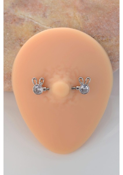 Tavşan Kulak Nipple Piercing Mini Yıldızlı Tavşan Kulak Meme Ucu Piercingi fiyatları