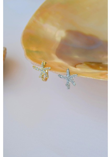 Sıkıştırmalı Kıkırdak Küpesi Deniz Yıldızı Earcuff indirimleri