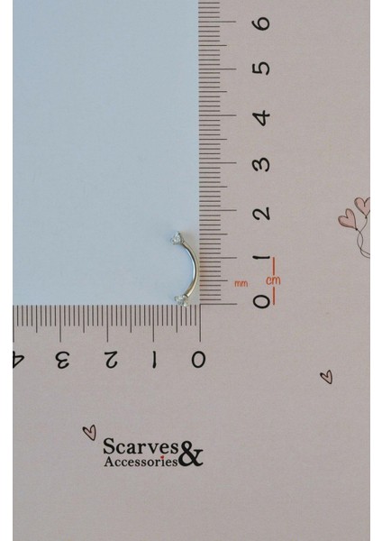Sacce Scarves&Accessories Minimal Çelik Iki Ucu Taşlı Göbek Piercingi Gümüş Renkli fırsatları