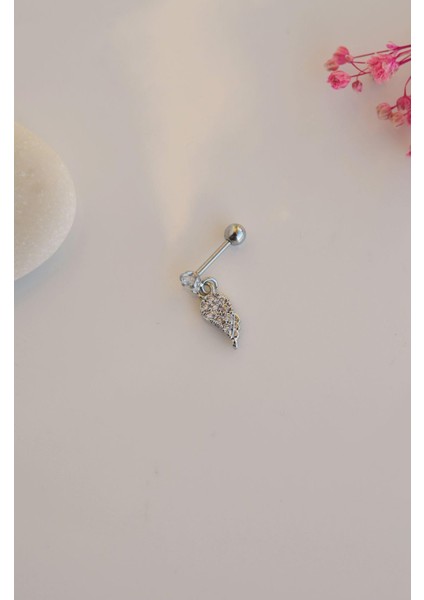 Melek Kanadı Sallantılı Piercing Helix Kıkırdak Gümüş Renk fiyatları