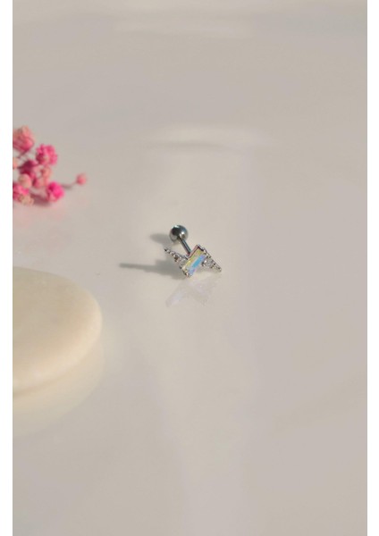 Şimşek Gümüş Piercing Helix Kıkırdak