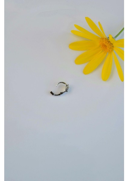 6 mm Mini Halka Çiçekli Piercing Forward Helix Tragus Helix Kıkırdak Gümüş Renk fırsatları