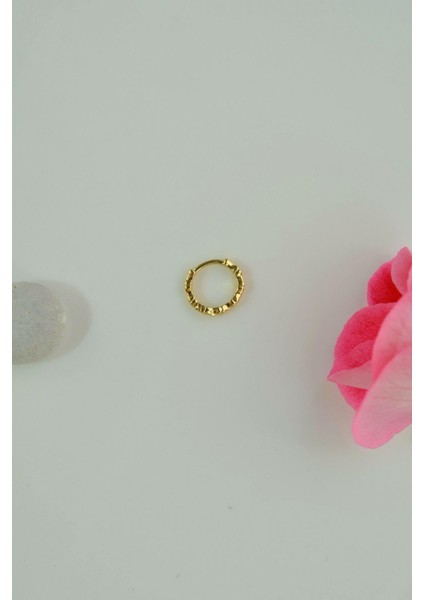 Gold İnce Mini Halka Tragus Piercing Helix Kıkırdak Lob Daith Forward Helix
