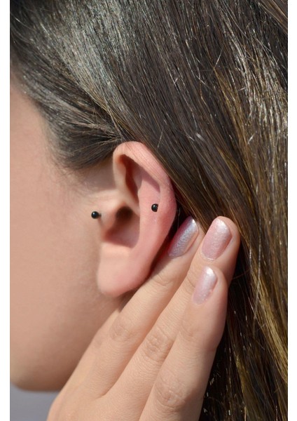Siyah Çelik Top Piercing 6 mm fırsatları