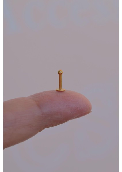 Gold 2 mm Küçük Toplu Çelik Piercing Tragus Helix Kıkırdak Lob Conch Burun Minimal Ürün
