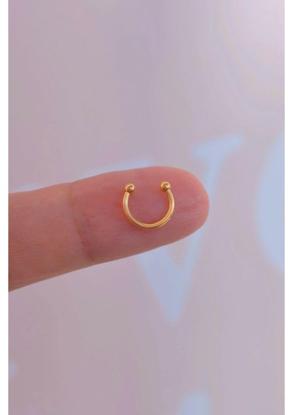 8 mm Gold Mini Nokta Toplu Çelik Piercing Tragus Helix Kıkırdak Lob Daith Forward Helix