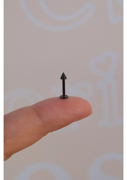 Siyah Renk Arkası Düz 316 L Çelik Piercing Tragus Helix Kıkırdak Lob Dudak 8 mm fırsatları