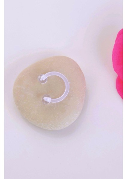 Sacce Scarves&Accessories Silikon Tragus Piercing Helix Kıkırdak Smile Piercing
