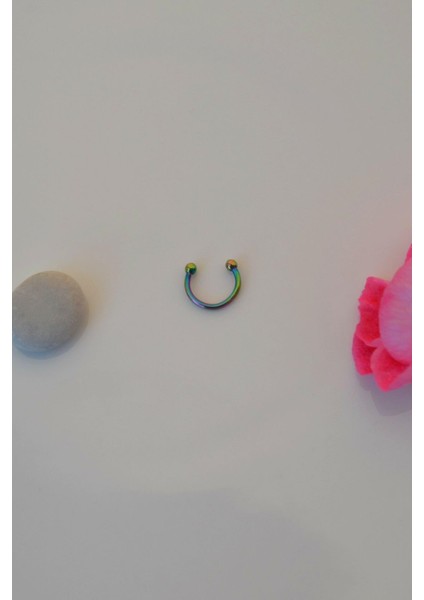 8 mm Hologram Renk Mini Nokta Toplu Çelik Piercing Tragus Helix Kıkırdak Lob Daith Forward Helix fiyatları