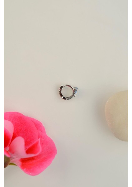 Mavi Kelebek Halka Tragus Helix Kıkırdak Lob Piercing modelleri