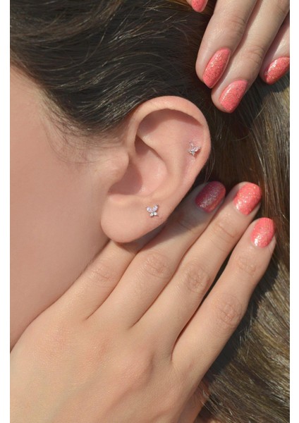 Kelebek Piercing Helix Kıkırdak fiyatları